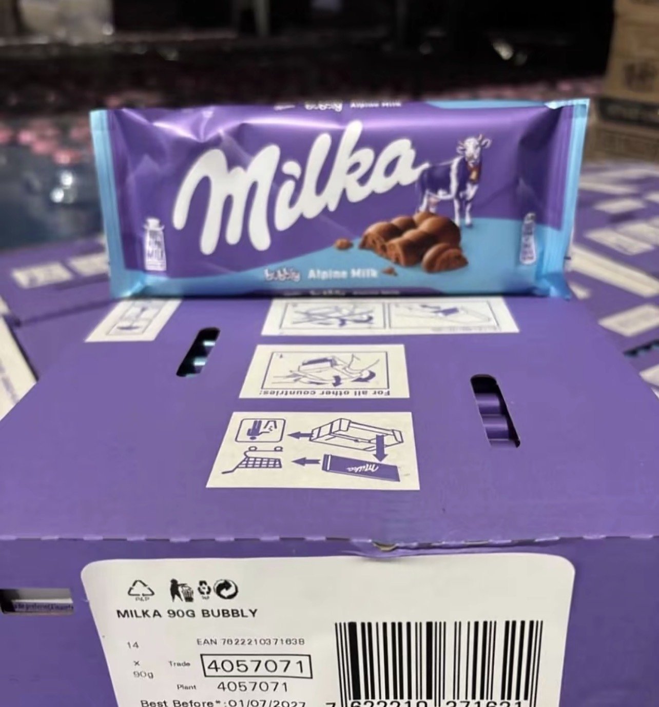 Palettes chocolat Milka 100g